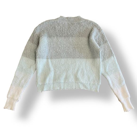 Free People Autumn Sky Cloud Combo‎ Striped Sweater Womens Size S Green Cream - Picture 5 of 7